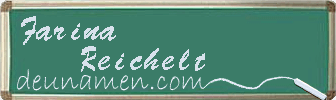 Farina Reichelt Visitenkarte